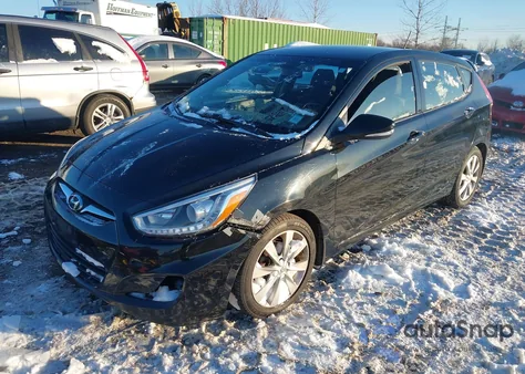 2014 Hyundai Accent Se z USA, uszkodzony, nr VIN KMHCU5AE9EU175044